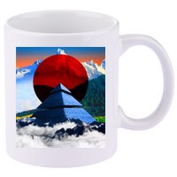 Pyramid Mountain Landscape Art 11oz C Handle Ceramic Mug