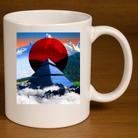 Pyramid Mountain Landscape Art 11oz C Handle Ceramic Mug