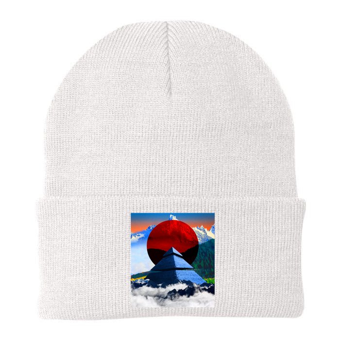 Pyramid Mountain Landscape Art Knit Cap Winter Beanie