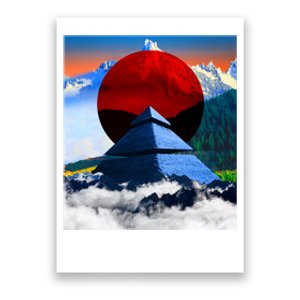 Pyramid Mountain Landscape Art Poster