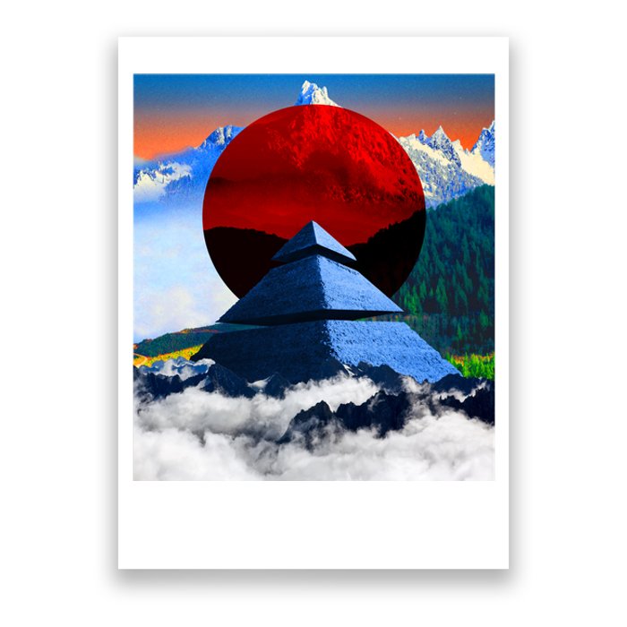 Pyramid Mountain Landscape Art Poster