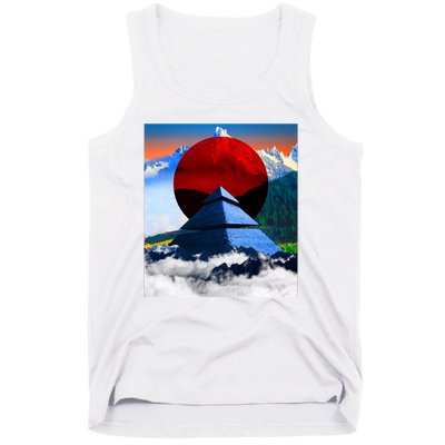 Pyramid Mountain Landscape Art Tank Top