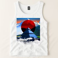 Pyramid Mountain Landscape Art Tank Top