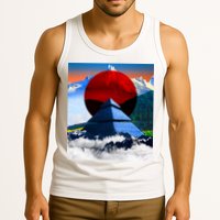 Pyramid Mountain Landscape Art Tank Top