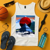 Pyramid Mountain Landscape Art Tank Top