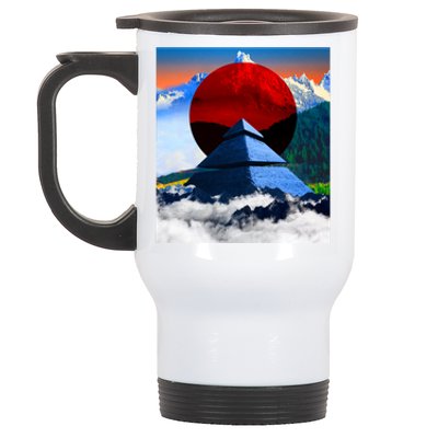 Pyramid Mountain Landscape Art Stainless Steel Travel Mug