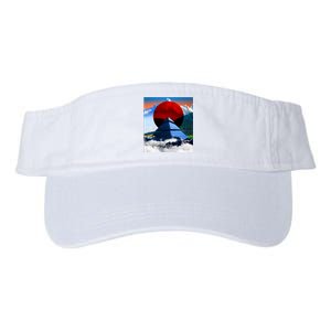 Pyramid Mountain Landscape Art Valucap Bio-Washed Visor