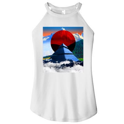 Pyramid Mountain Landscape Art Women’s Perfect Tri Rocker Tank