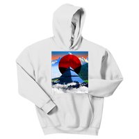 Pyramid Mountain Landscape Art Kids Hoodie