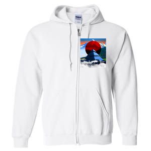 Pyramid Mountain Landscape Art Full Zip Hoodie