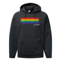 Pride Month Love Wins Rainbow Performance Fleece Hoodie