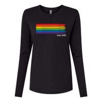 Pride Month Love Wins Rainbow Womens Cotton Relaxed Long Sleeve T-Shirt