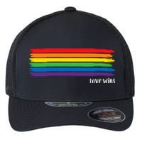 Pride Month Love Wins Rainbow Flexfit Unipanel Trucker Cap