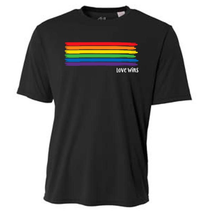 Pride Month Love Wins Rainbow Cooling Performance Crew T-Shirt