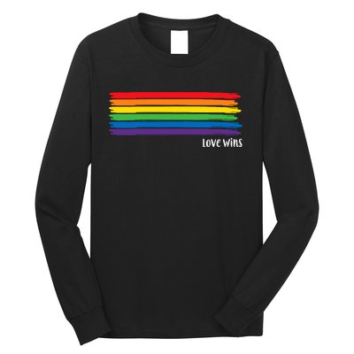 Pride Month Love Wins Rainbow Long Sleeve Shirt