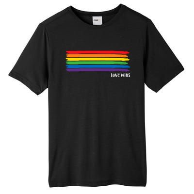 Pride Month Love Wins Rainbow Tall Fusion ChromaSoft Performance T-Shirt