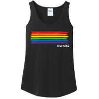 Pride Month Love Wins Rainbow Ladies Essential Tank