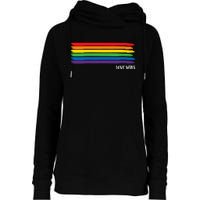 Pride Month Love Wins Rainbow Womens Funnel Neck Pullover Hood