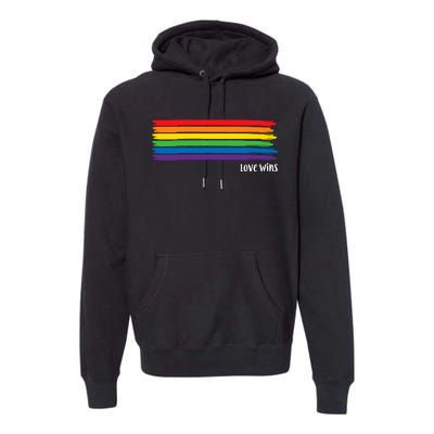 Pride Month Love Wins Rainbow Premium Hoodie