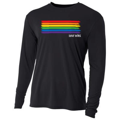 Pride Month Love Wins Rainbow Cooling Performance Long Sleeve Crew