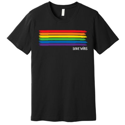 Pride Month Love Wins Rainbow Premium T-Shirt