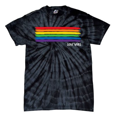 Pride Month Love Wins Rainbow Tie-Dye T-Shirt