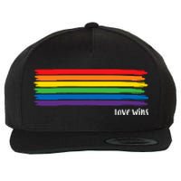 Pride Month Love Wins Rainbow Wool Snapback Cap