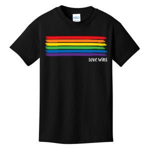 Pride Month Love Wins Rainbow Kids T-Shirt