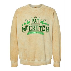 Pat Mccrotch Luck Of The Irish Funny St Patricks Day Colorblast Crewneck Sweatshirt