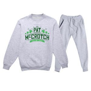 Pat Mccrotch Luck Of The Irish Funny St Patricks Day Premium Crewneck Sweatsuit Set