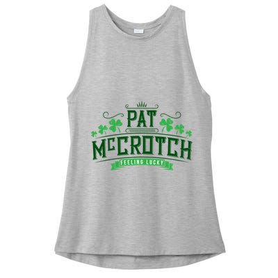 Pat Mccrotch Luck Of The Irish Funny St Patricks Day Ladies PosiCharge Tri-Blend Wicking Tank