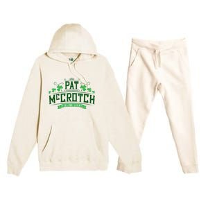 Pat Mccrotch Luck Of The Irish Funny St Patricks Day Premium Hooded Sweatsuit Set