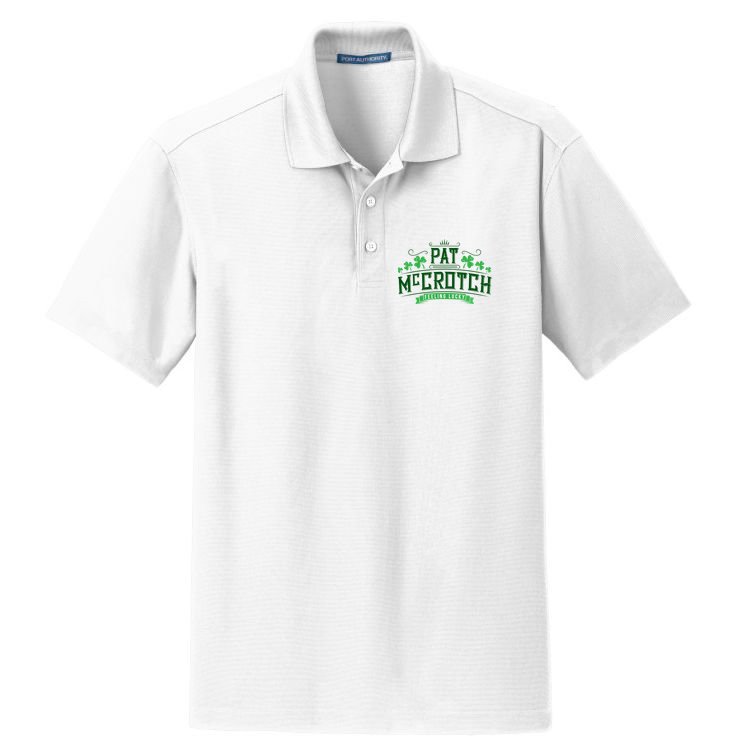 Pat Mccrotch Luck Of The Irish Funny St Patricks Day Dry Zone Grid Polo