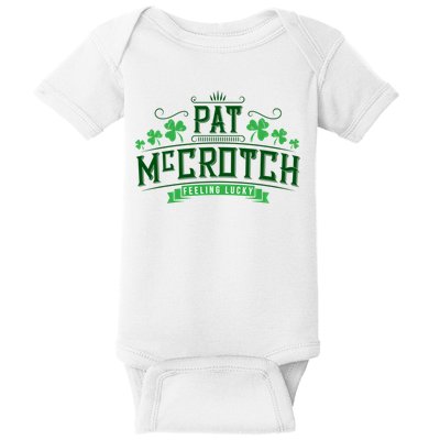 Pat Mccrotch Luck Of The Irish Funny St Patricks Day Baby Bodysuit