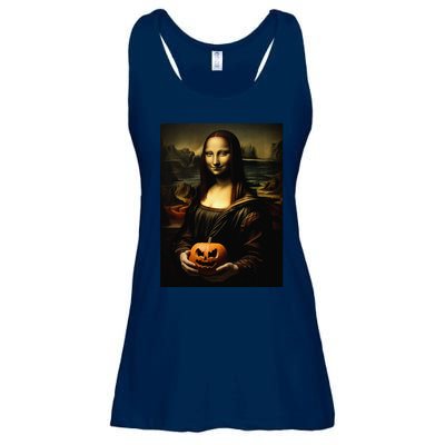 Pumpkin Mona Lisa A Pumpkin On Classic Art Ladies Essential Flowy Tank