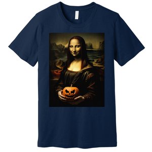 Pumpkin Mona Lisa A Pumpkin On Classic Art Premium T-Shirt