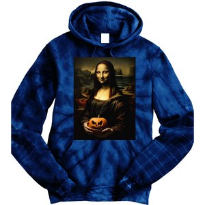 Pumpkin Mona Lisa A Pumpkin On Classic Art Tie Dye Hoodie