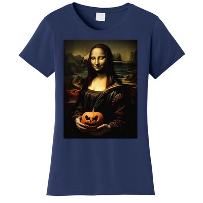 Pumpkin Mona Lisa A Pumpkin On Classic Art Women's T-Shirt