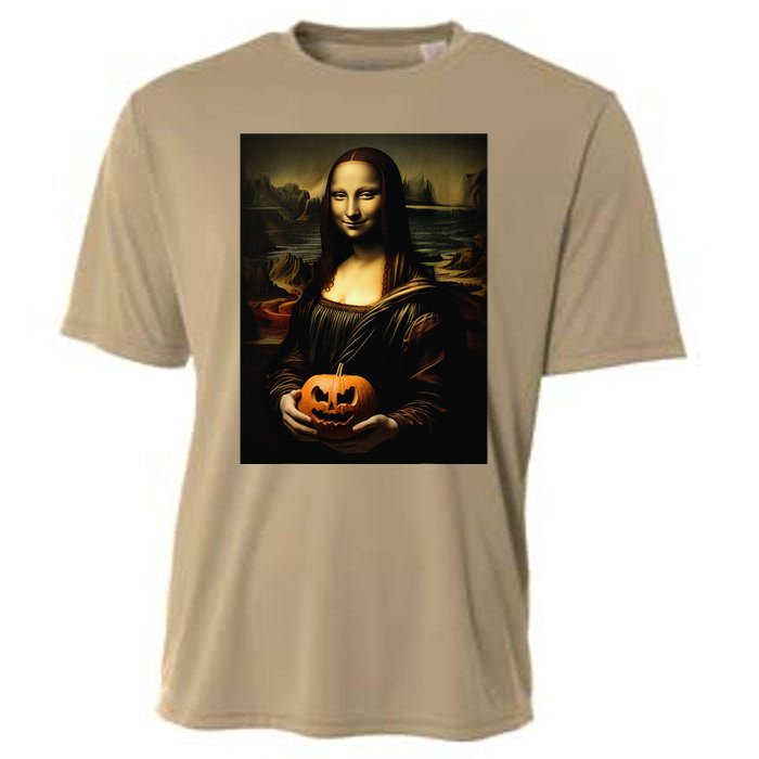 Pumpkin Mona Lisa A Pumpkin On Classic Art Cooling Performance Crew T-Shirt