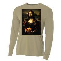 Pumpkin Mona Lisa A Pumpkin On Classic Art Cooling Performance Long Sleeve Crew