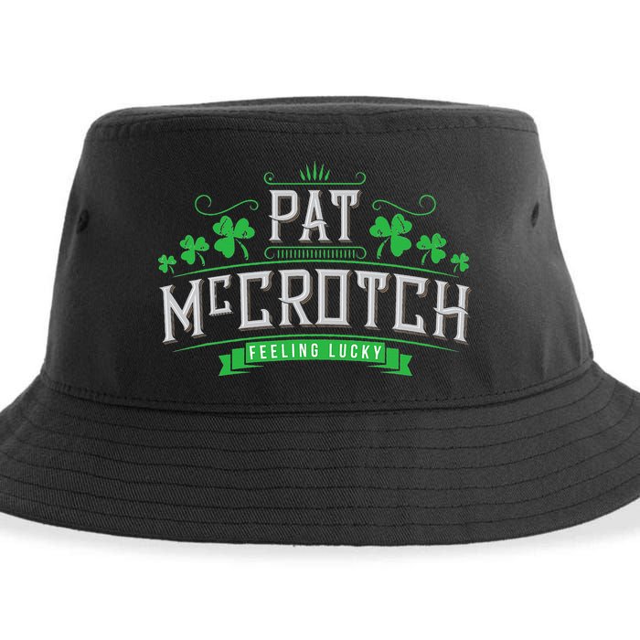 Pat McCrotch Luck of the Irish Funny St Patricks Day Sustainable Bucket Hat