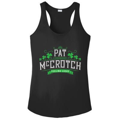 Pat McCrotch Luck of the Irish Funny St Patricks Day Ladies PosiCharge Competitor Racerback Tank