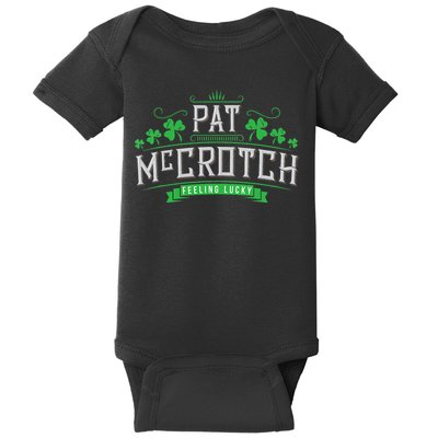 Pat McCrotch Luck of the Irish Funny St Patricks Day Baby Bodysuit