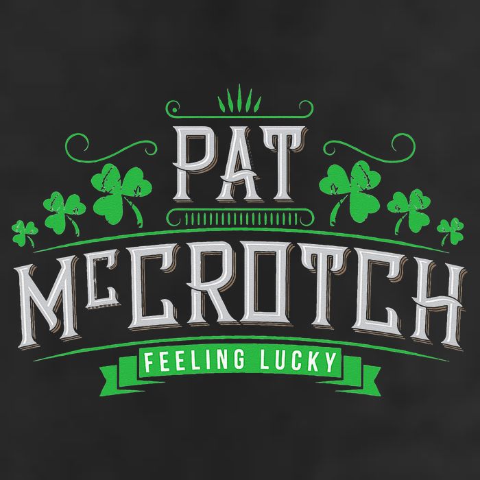 Pat McCrotch Luck of the Irish Funny St Patricks Day Golf Towel