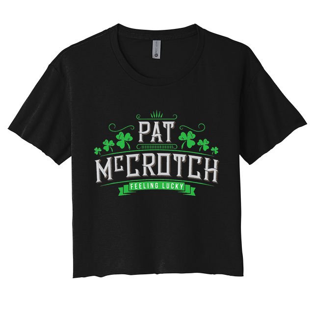 Pat McCrotch Luck of the Irish Funny St Patricks Day Crop Top