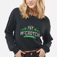 Pat McCrotch Luck of the Irish Funny St Patricks Day Cropped Pullover Crew