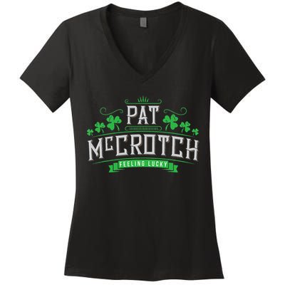 Pat McCrotch Luck of the Irish Funny St Patricks Day Women's V-Neck T-Shirt