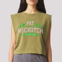 Pat McCrotch Luck of the Irish Funny St Patricks Day Garment-Dyed Women's Muscle Tee