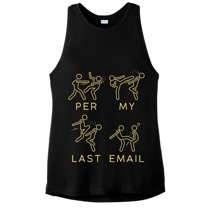 Per My Last Email Boxing Meme Ladies PosiCharge Tri-Blend Wicking Tank