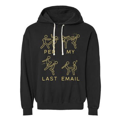 Per My Last Email Boxing Meme Garment-Dyed Fleece Hoodie